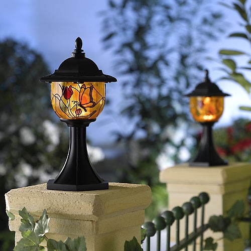LED Solar Leuchten im Tiffany Stil