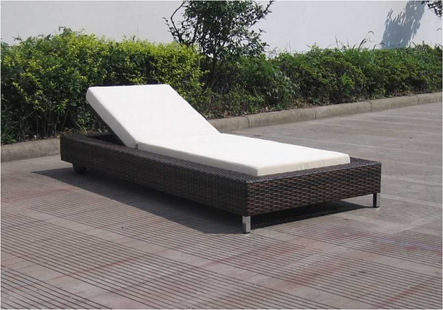 Polyrattan Sonnenliege inkl. Auflage