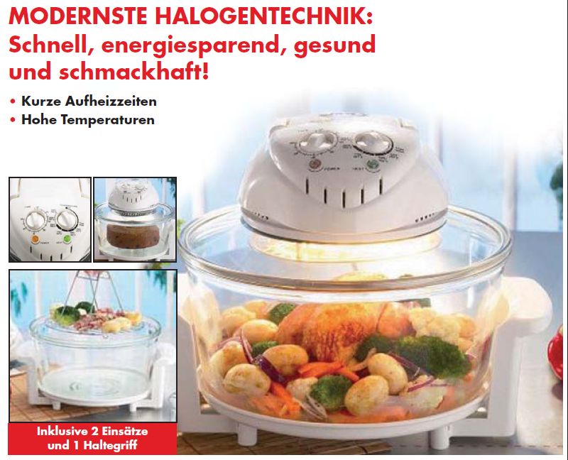 Heissluftofen Halogenofen Backofen